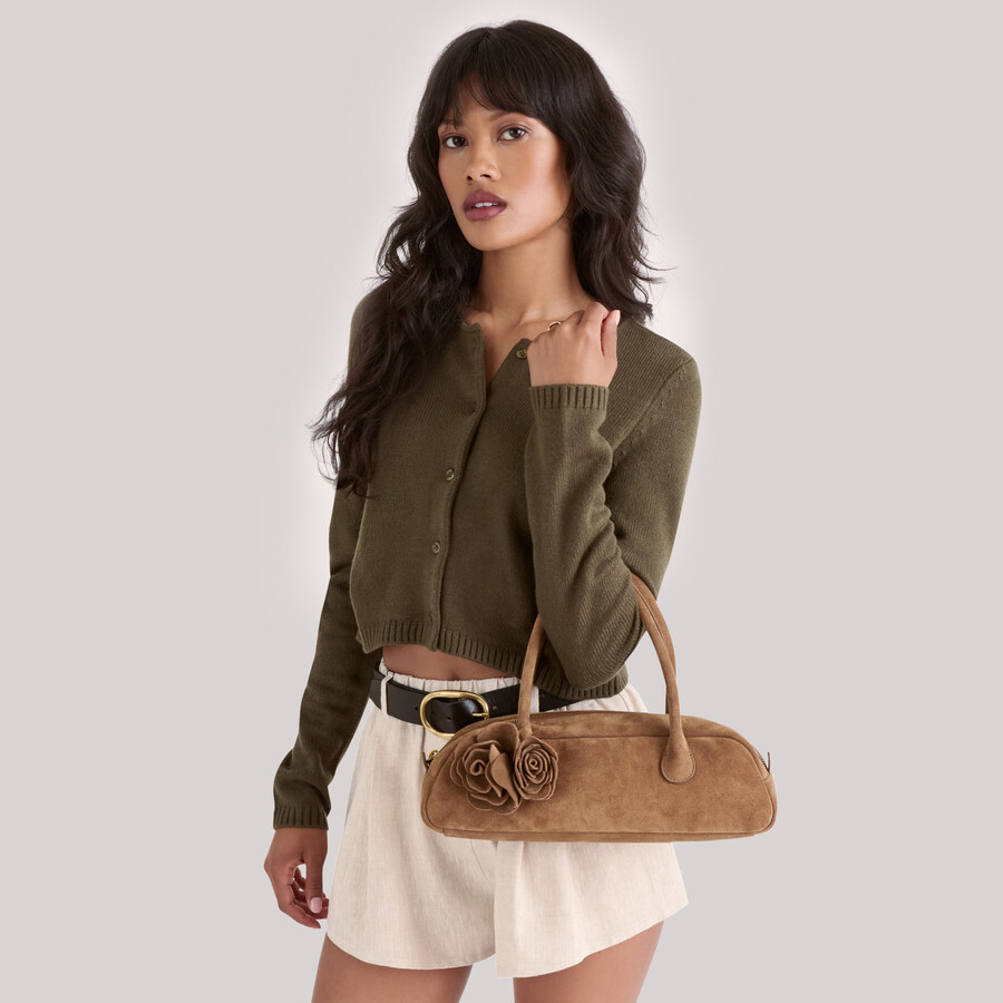 borsa a tracolla boracay in pelle scamosciata marrone