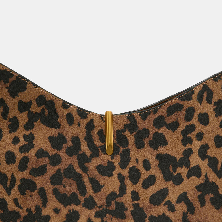 borsa a tracolla bree in pelle scamosciata leopardata