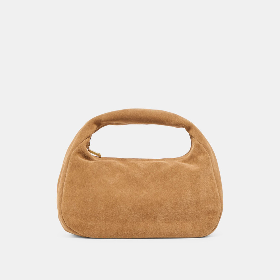 borsa frankie in pelle scamosciata marrone
