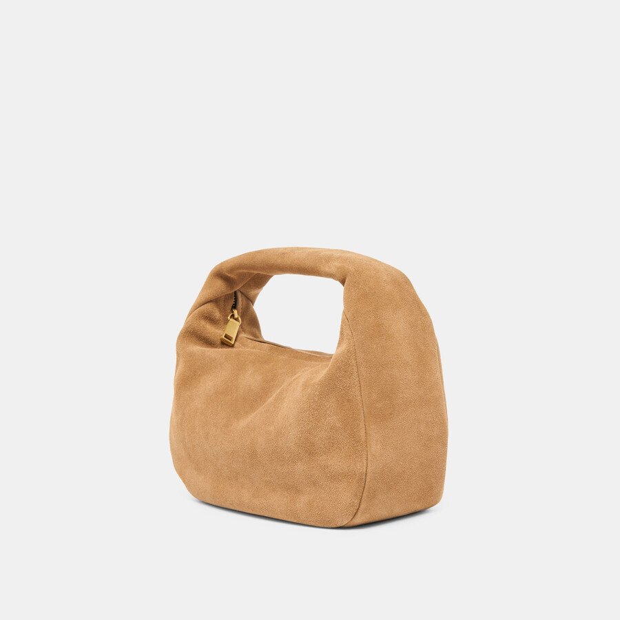 borsa frankie in pelle scamosciata marrone