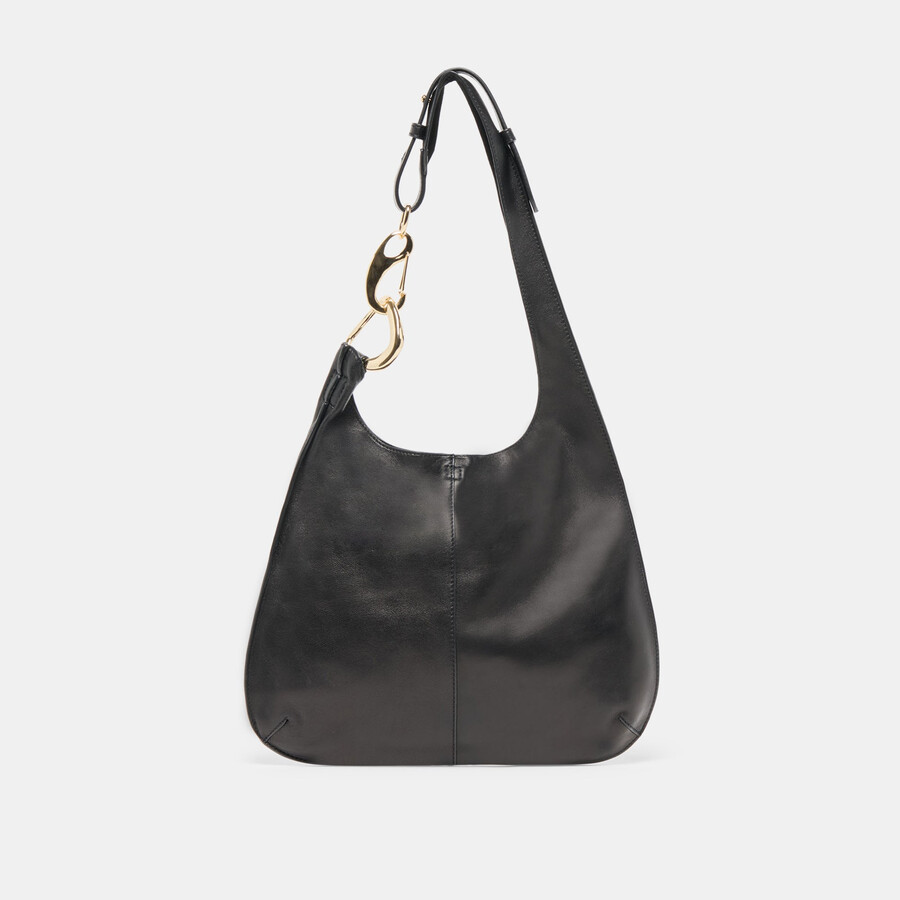 borsa a tracolla johnnie in pelle nera