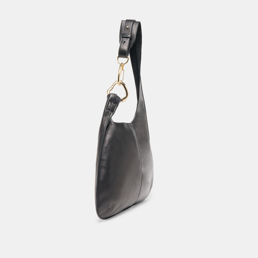 borsa a tracolla johnnie in pelle nera