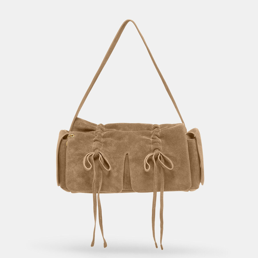 borsa a tracolla hudson in pelle scamosciata oliva