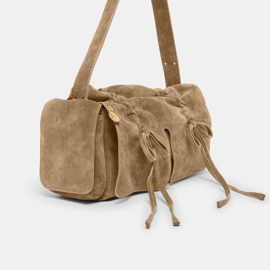 borsa a tracolla hudson in pelle scamosciata oliva