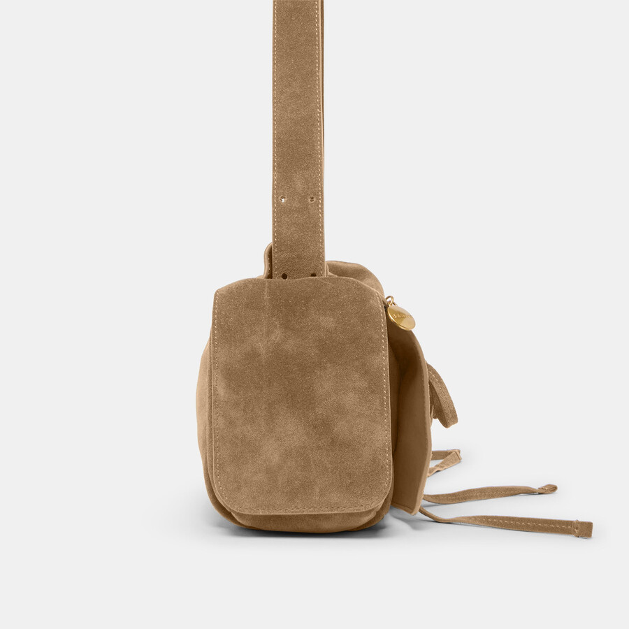 borsa a tracolla hudson in pelle scamosciata oliva