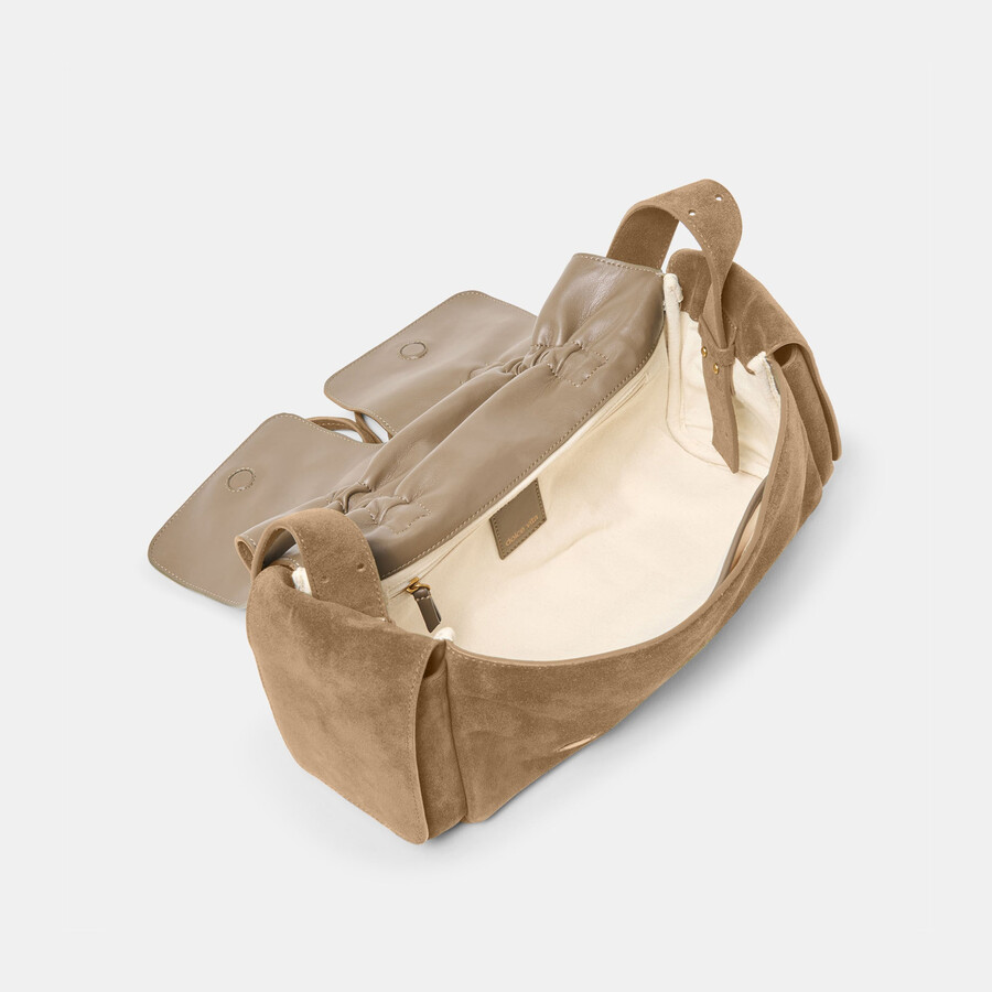 borsa a tracolla hudson in pelle scamosciata oliva