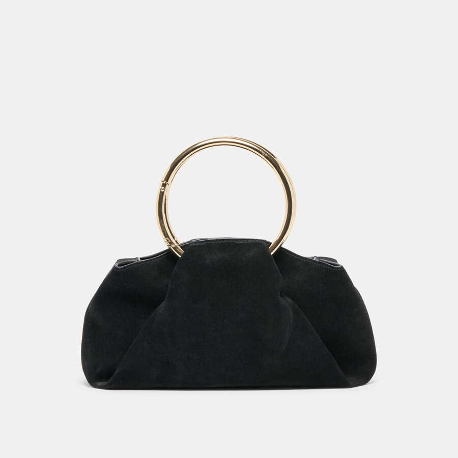 borsa a mano channing in pelle scamosciata nera