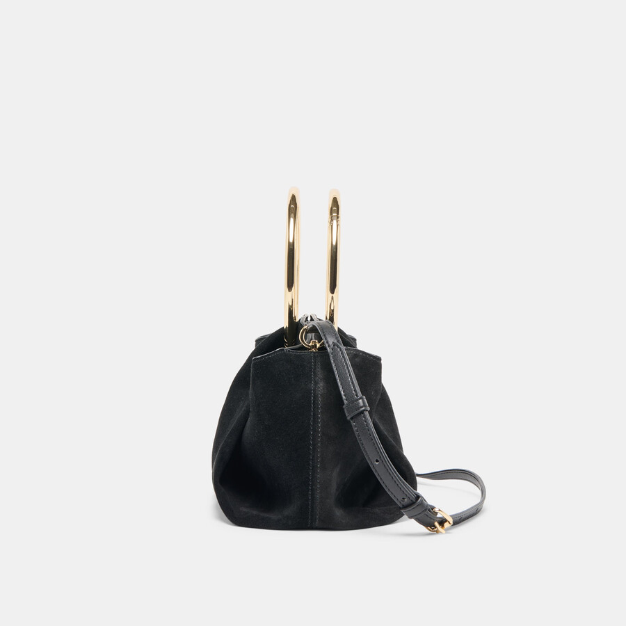 borsa a mano channing in pelle scamosciata nera