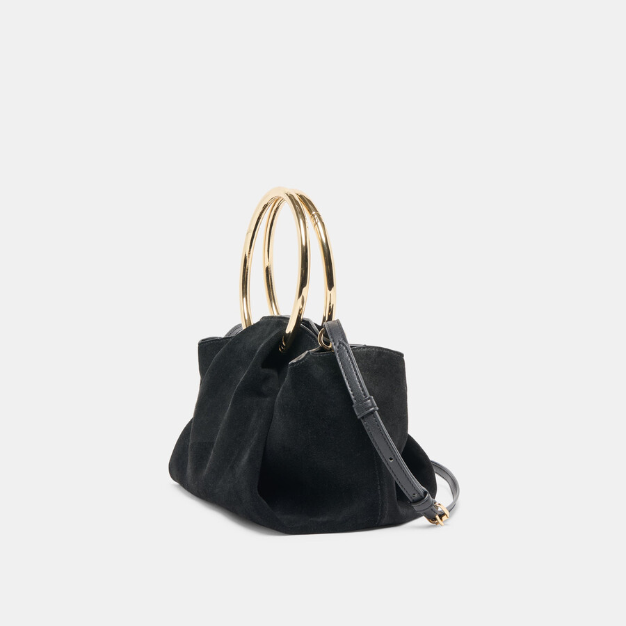 borsa a mano channing in pelle scamosciata nera