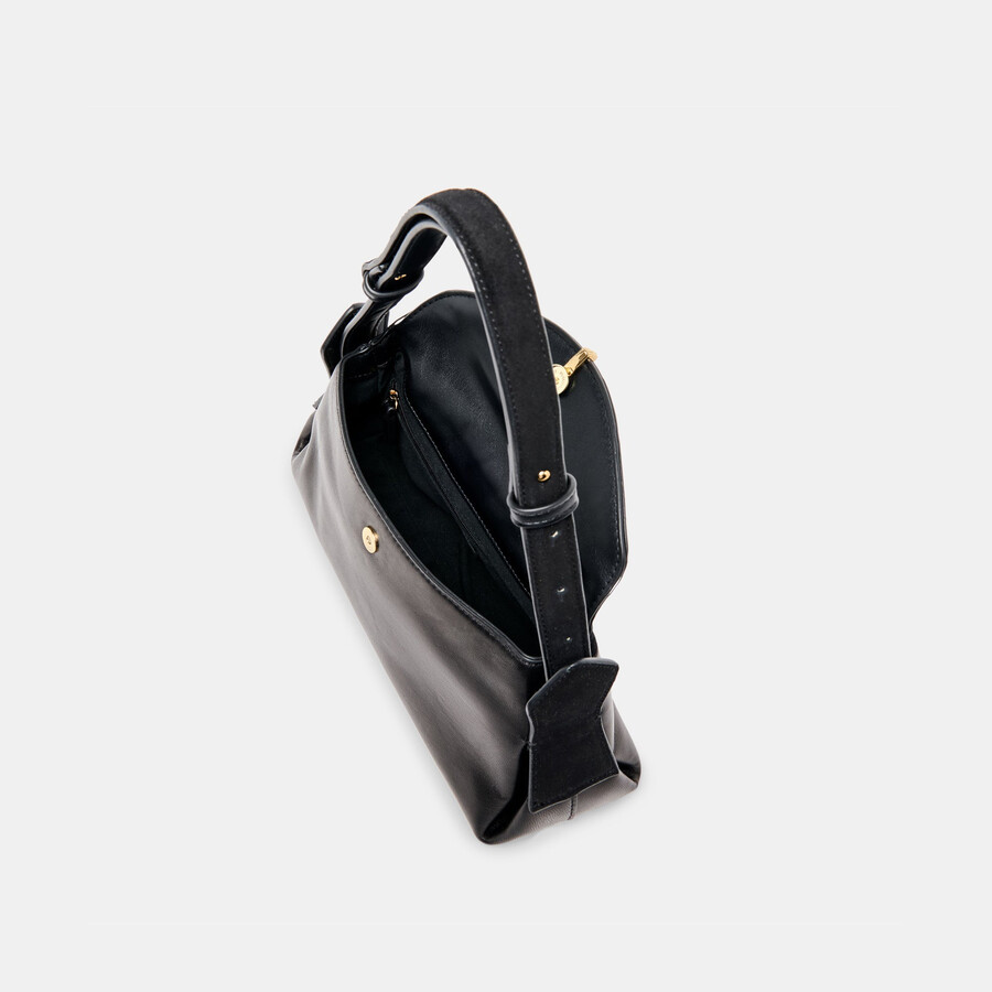 borsa a tracolla devyn in pelle nera