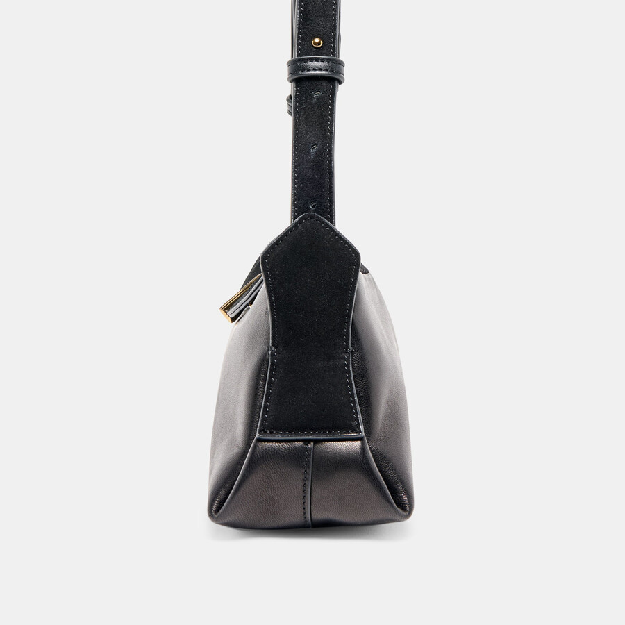 borsa a tracolla devyn in pelle nera