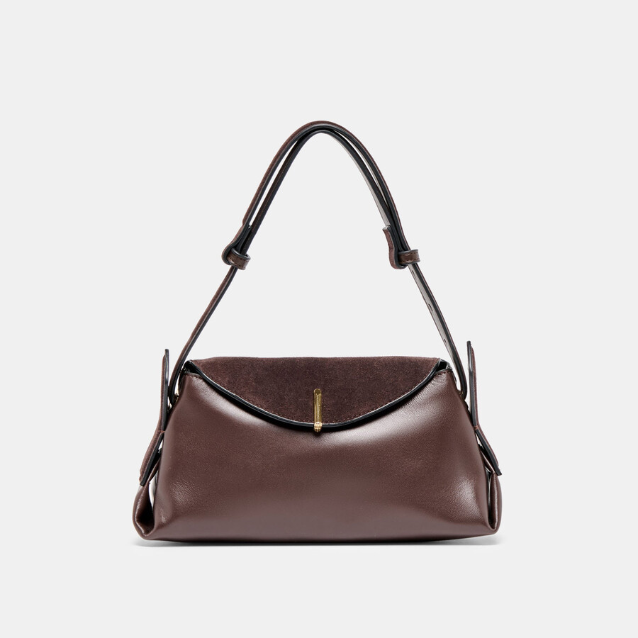 borsa a tracolla devyn in pelle espresso