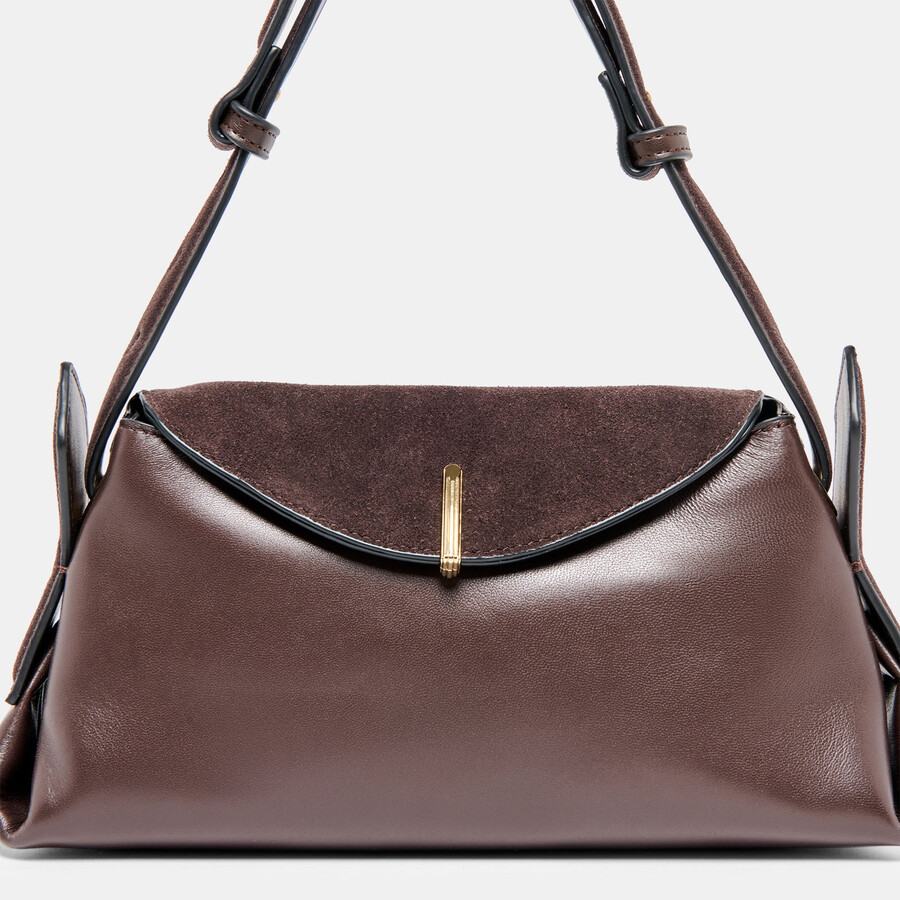 borsa a tracolla devyn in pelle espresso