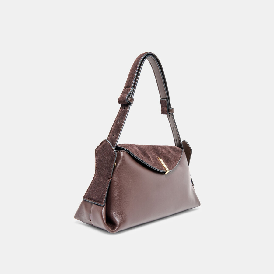 borsa a tracolla devyn in pelle espresso