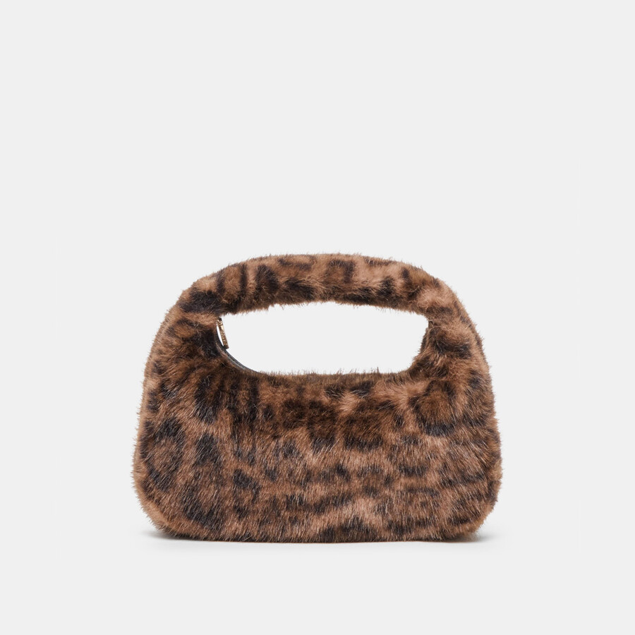 borsa frankie in peluche leopardato
