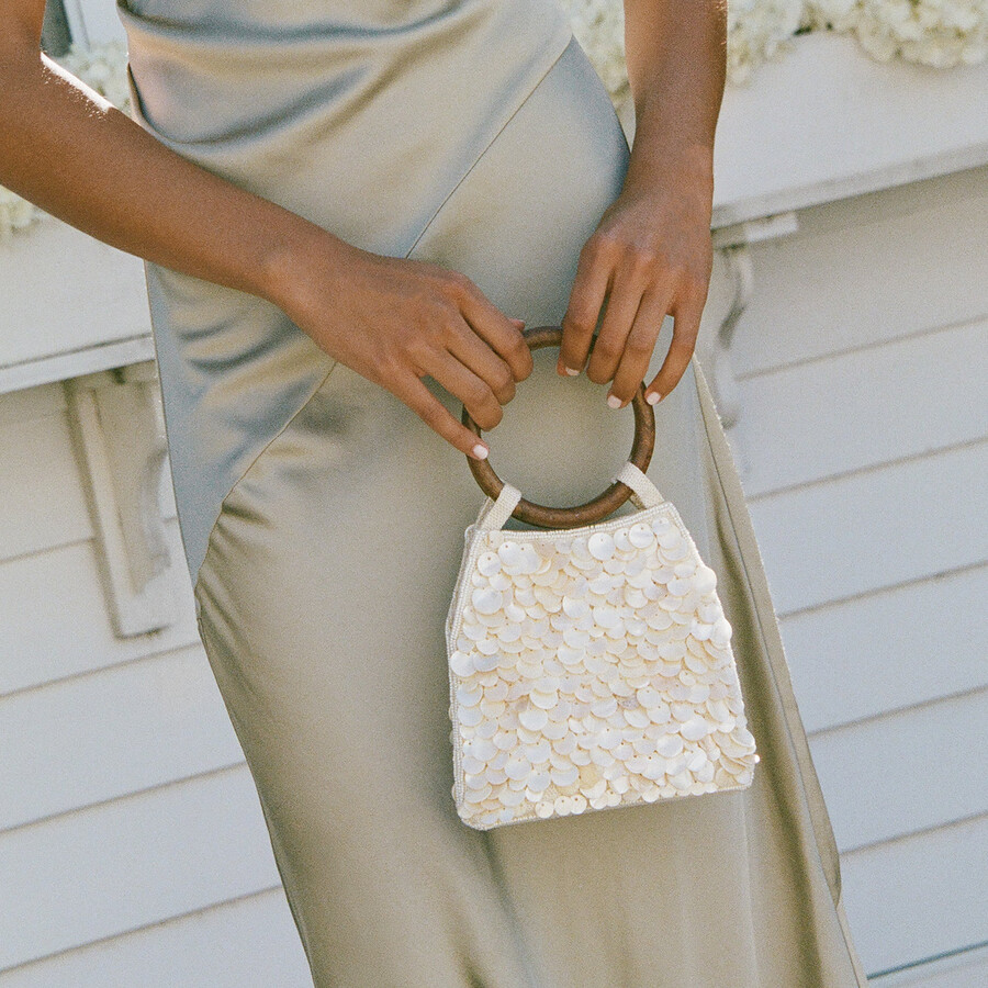 borsa allegra con paillettes naturali