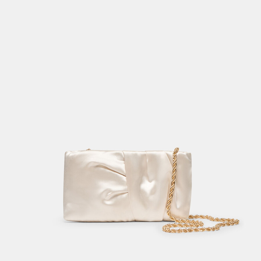 pochette rozey in raso bianco