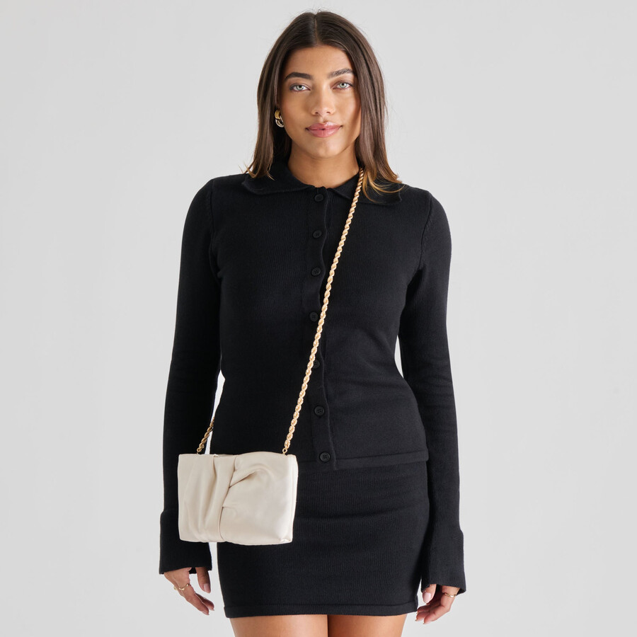 pochette rozey in raso bianco