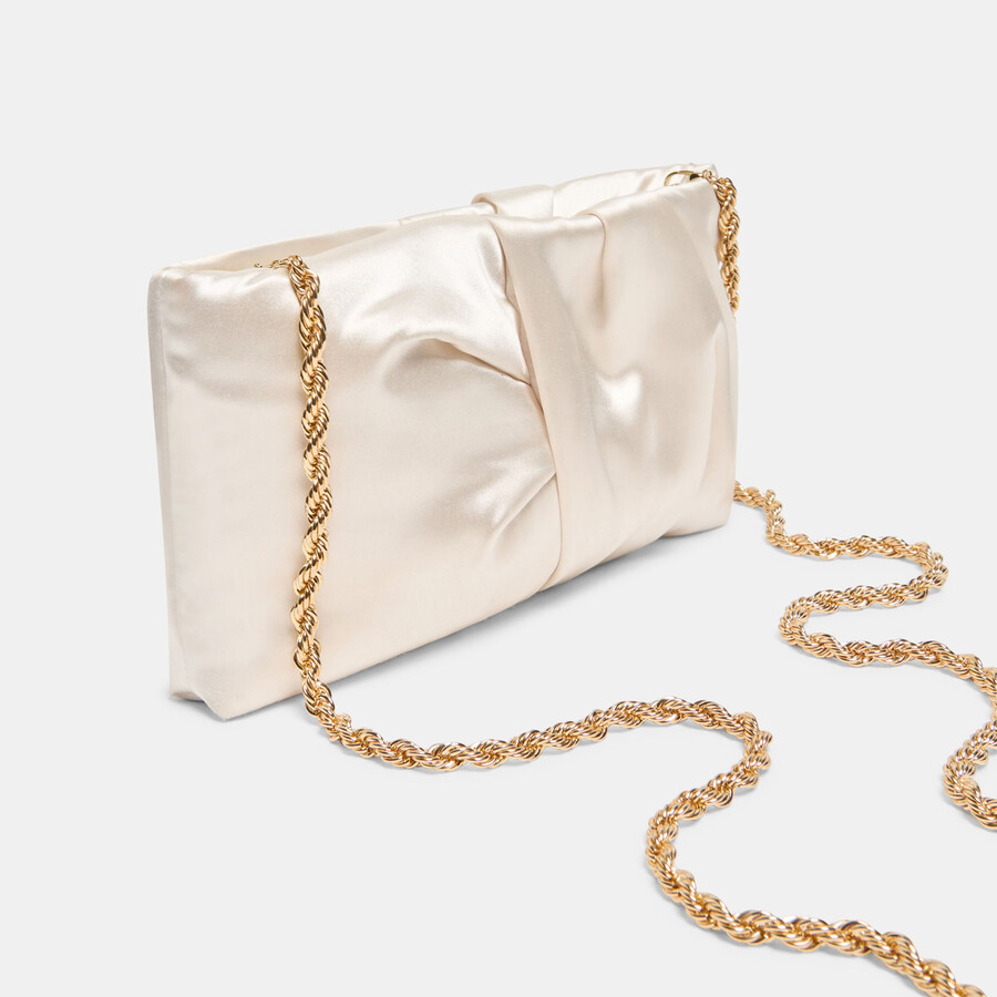 pochette rozey in raso bianco