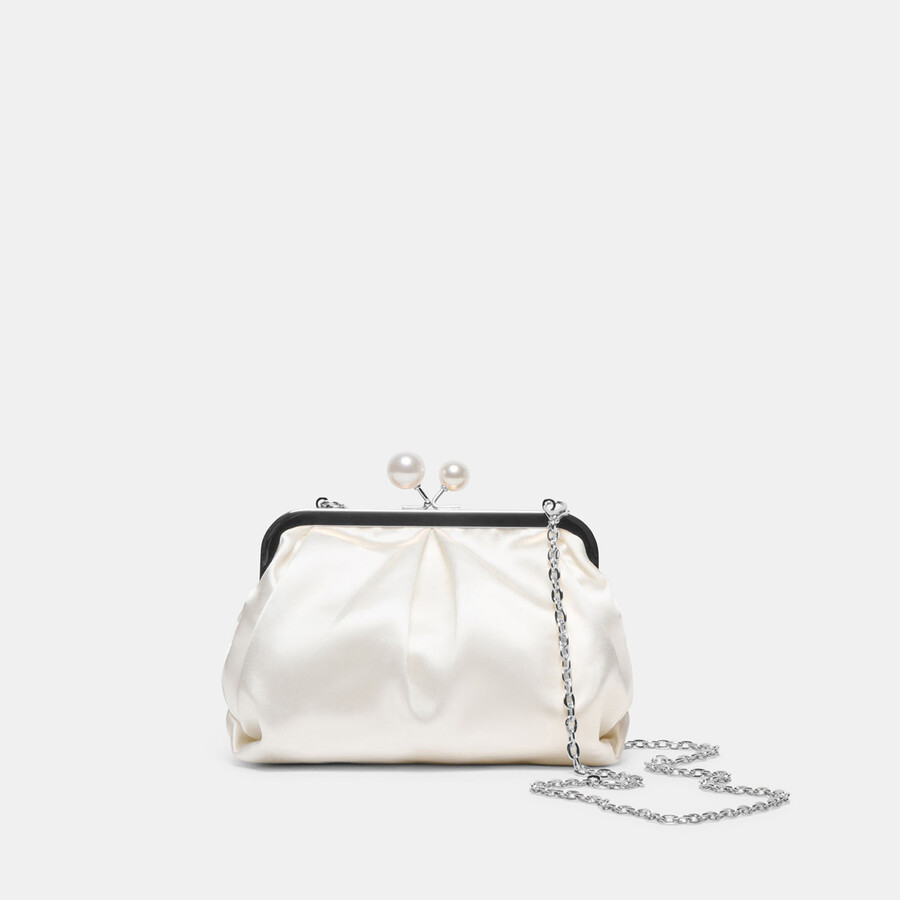 pochette kendall in raso bianco