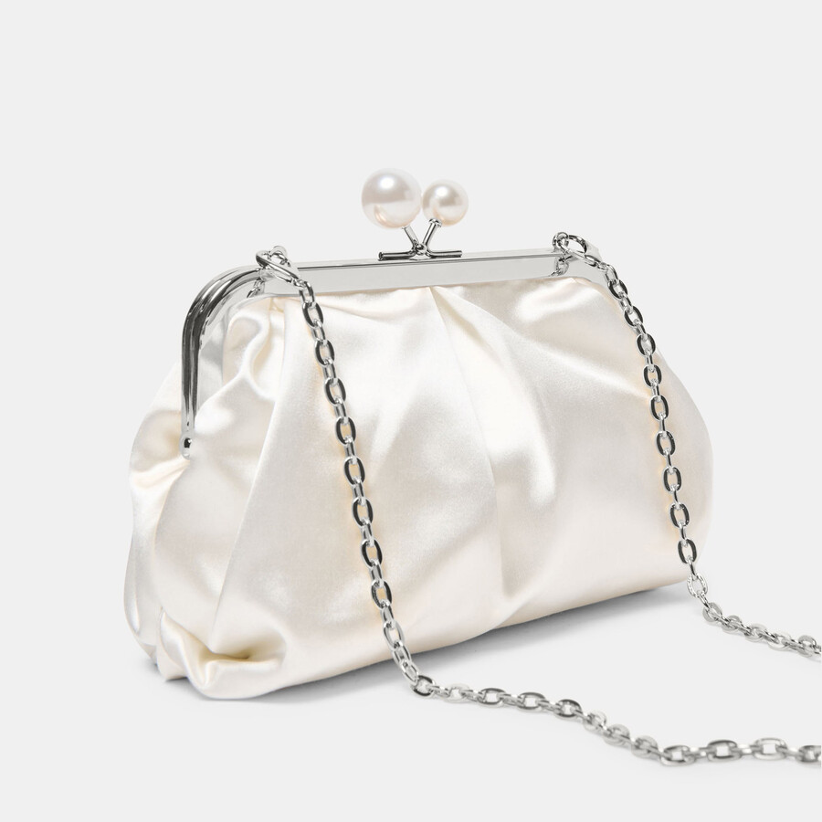 pochette kendall in raso bianco