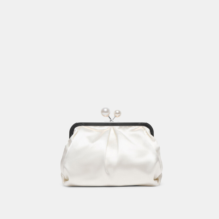 pochette kendall in raso bianco