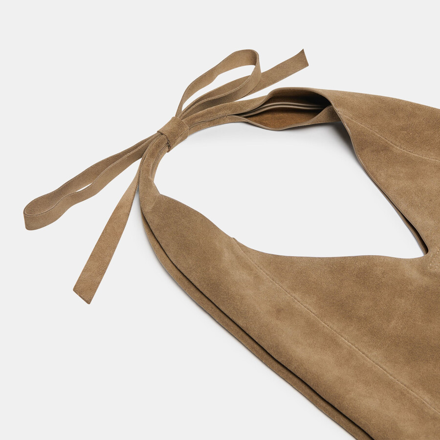 borsa marie in pelle scamosciata oliva