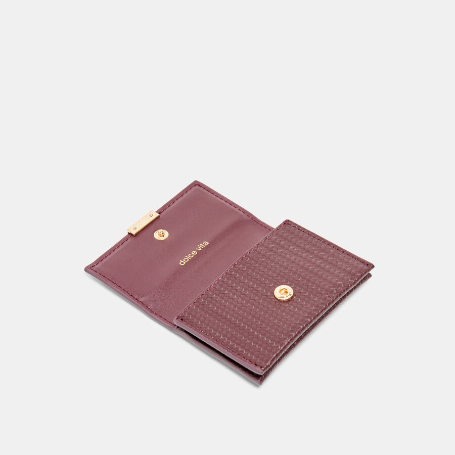 portafoglio mini-me in tessuto bordeaux stella