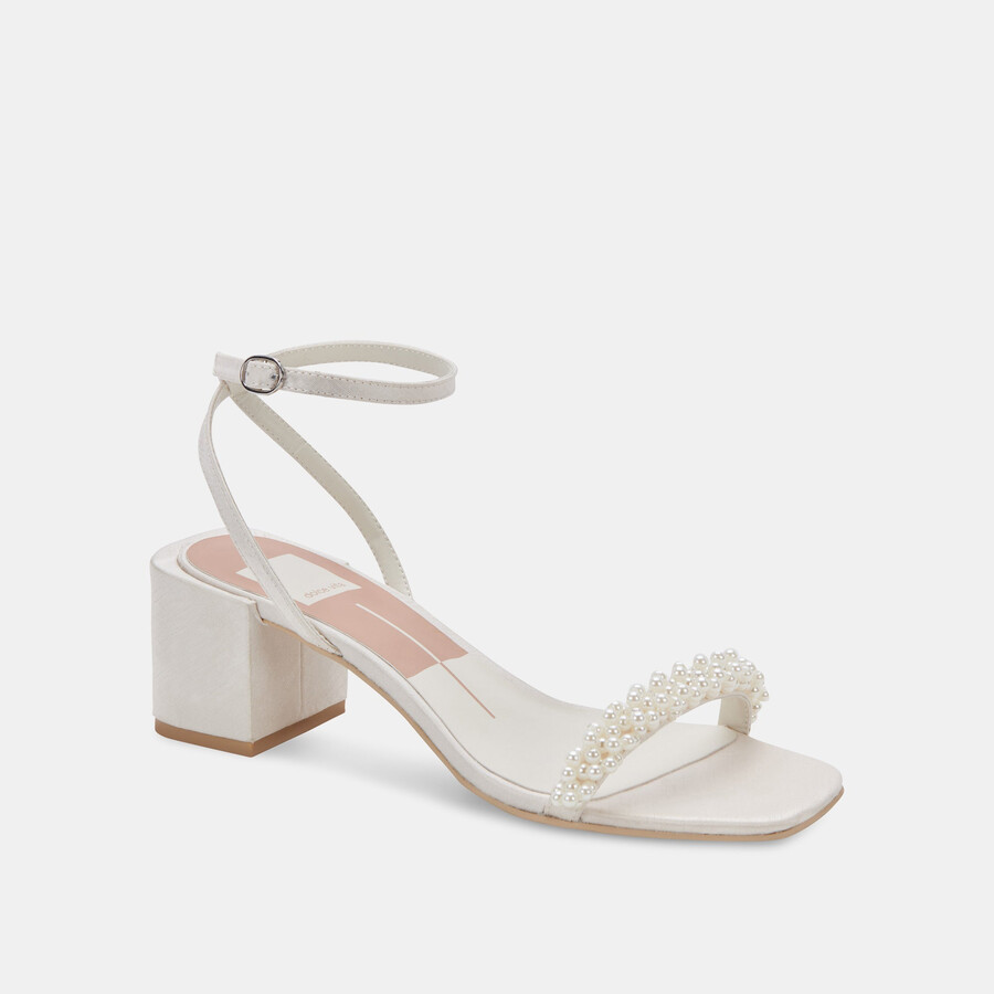 zalima heels vanilla pearls