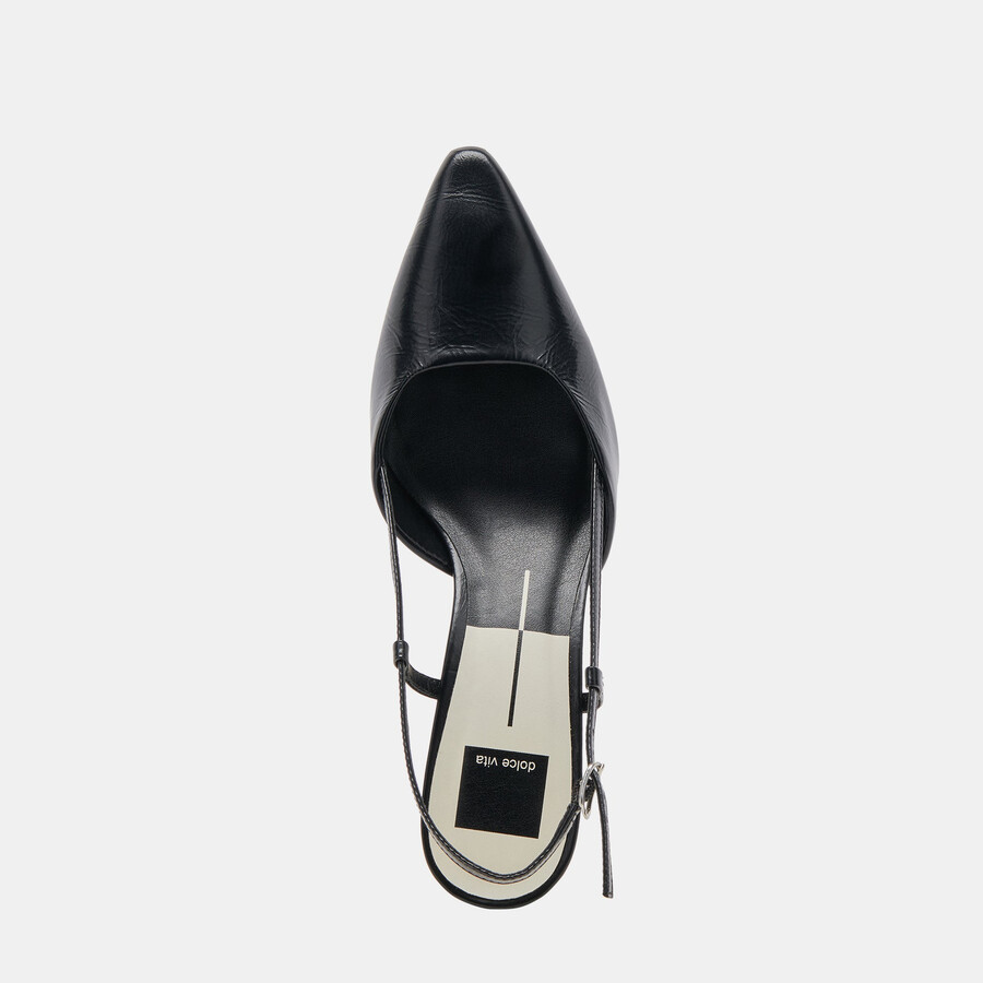 odela heels midnight crinkle patent