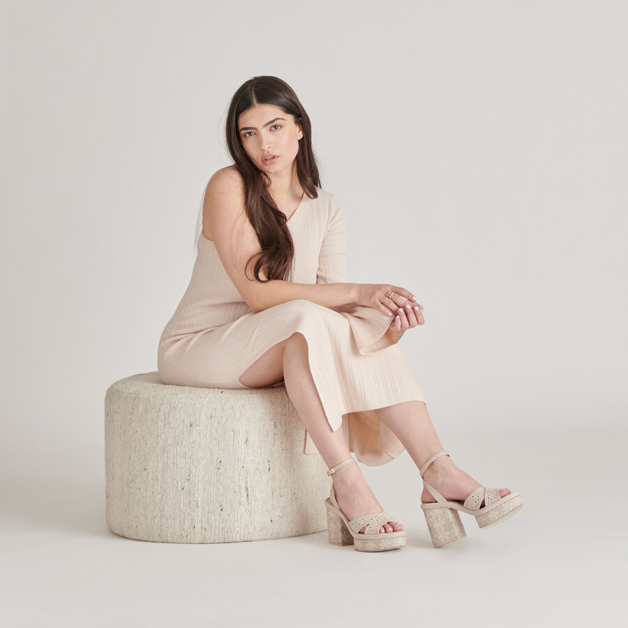 laisha heels almond floral eyelet