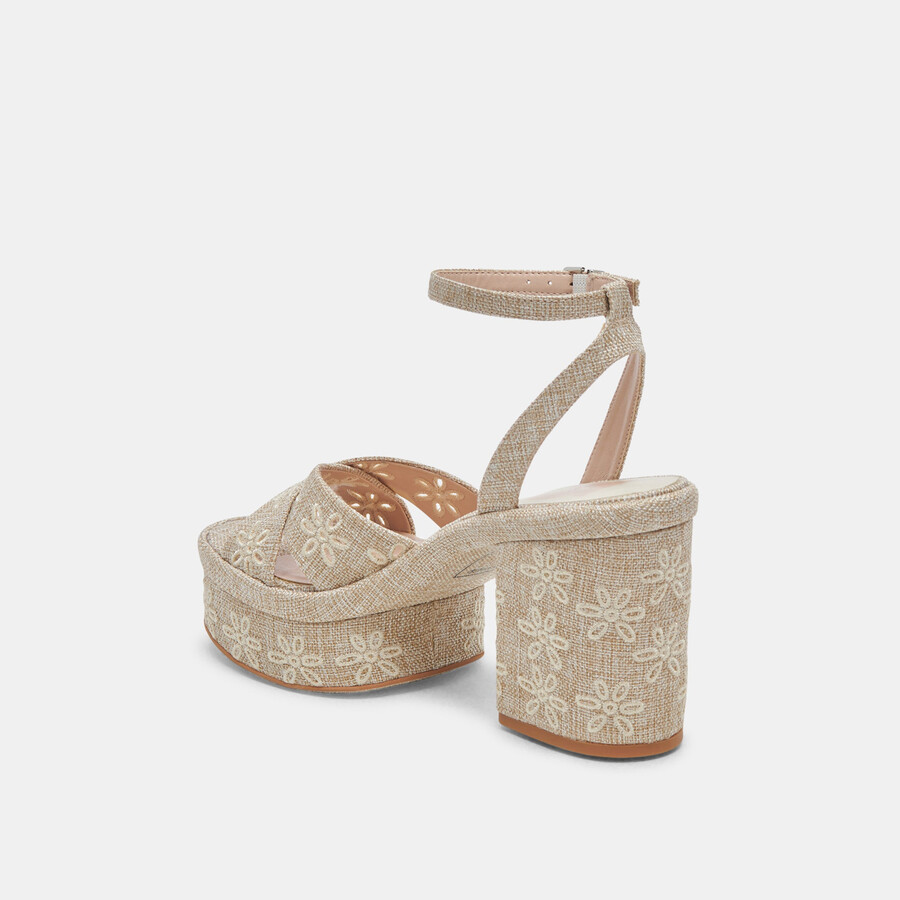 laisha heels almond floral eyelet