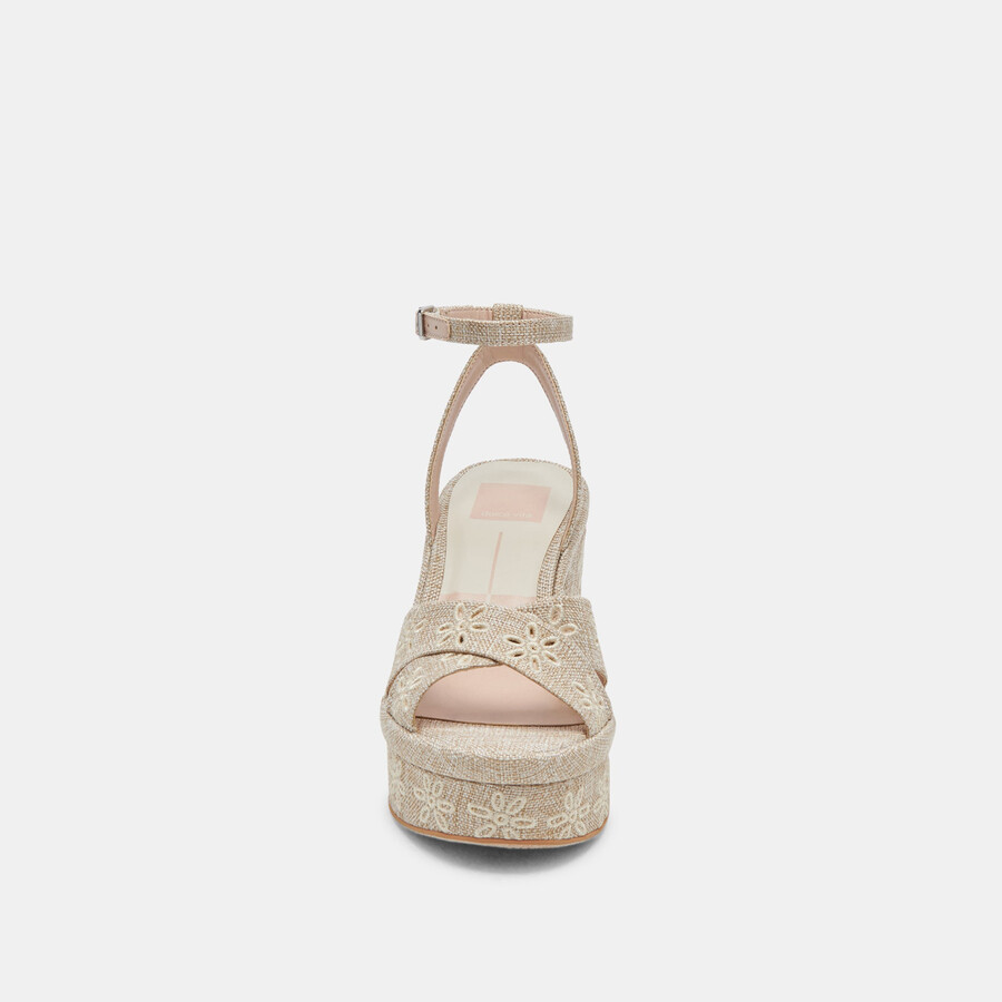 laisha heels almond floral eyelet