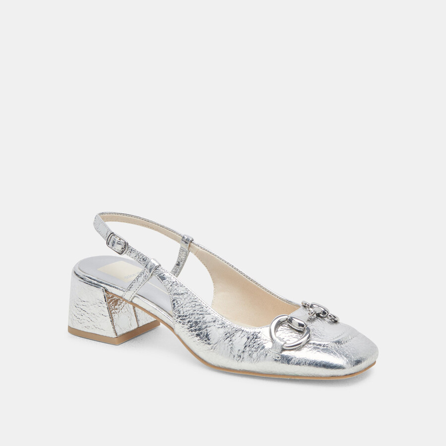 melli heels argento pelle invecchiata