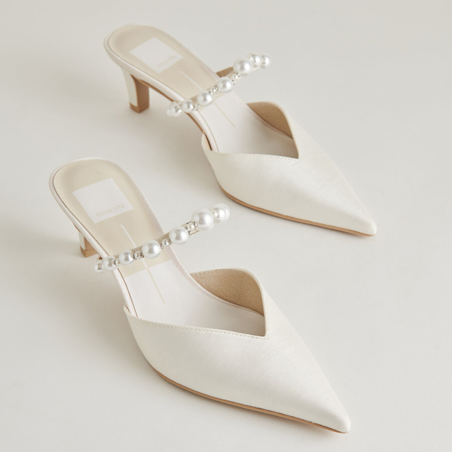 scarpe con tacco medio kanika pearl vanilla pearls
