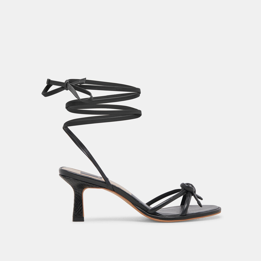 maison heels pelle nera