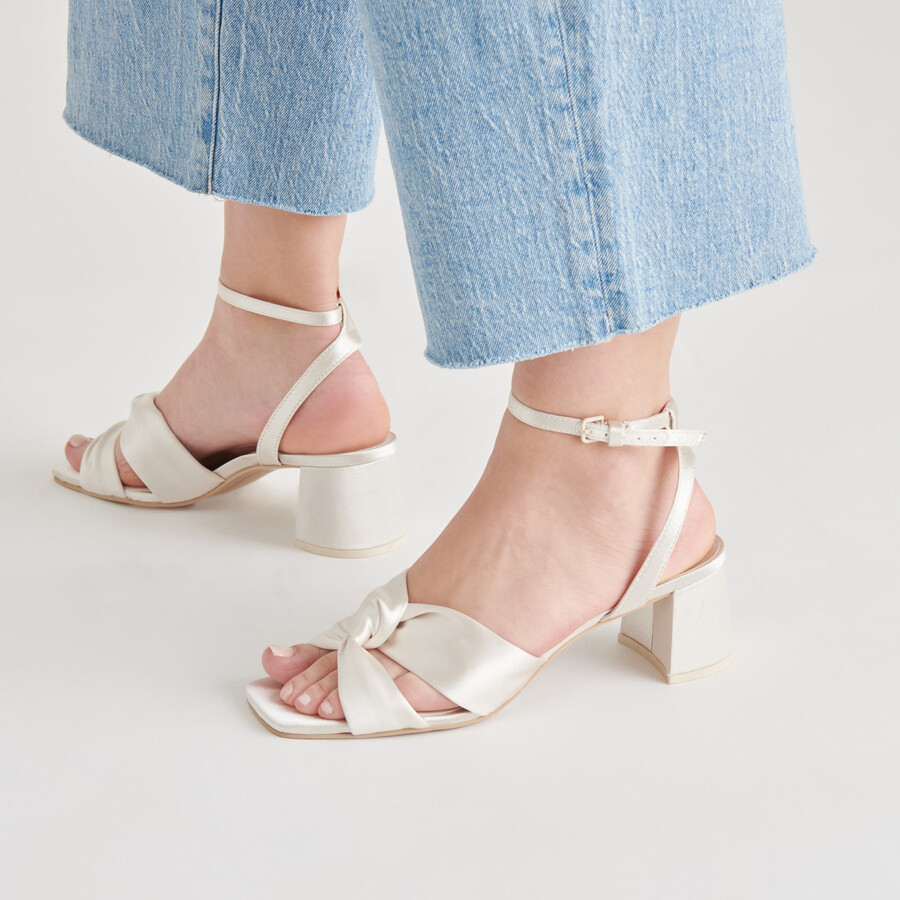brenna heels avorio satin