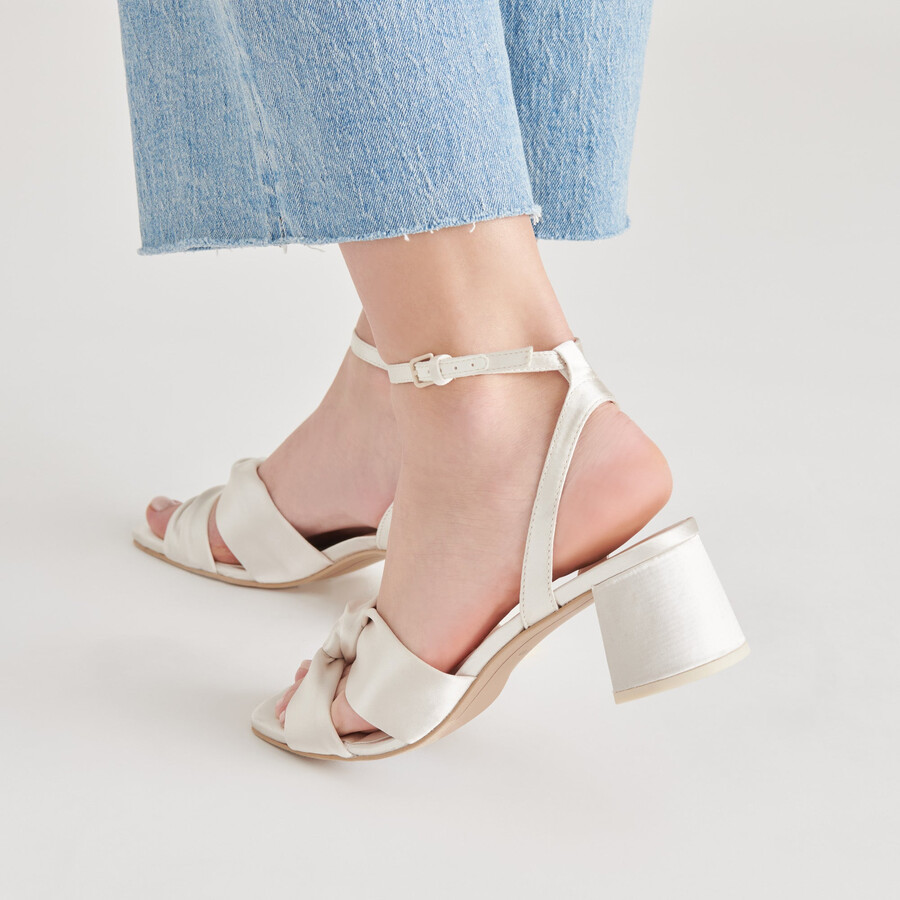 brenna heels avorio satin