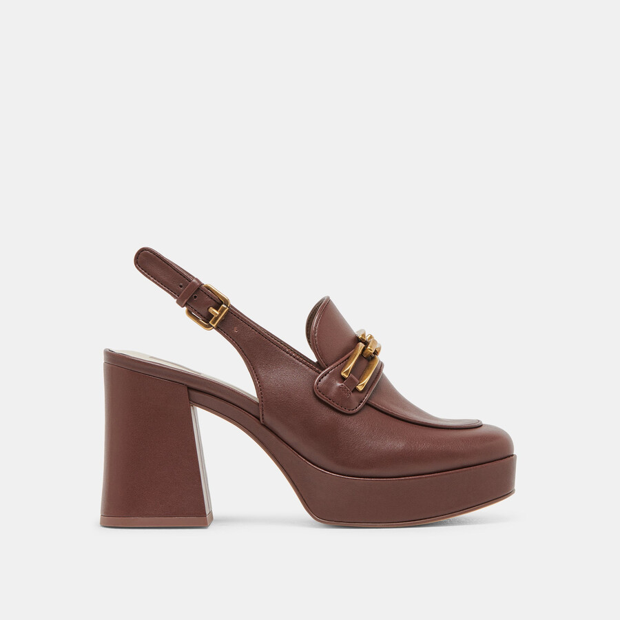 sirus heels in pelle color cioccolato