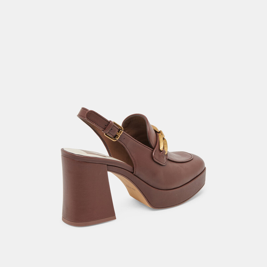 sirus heels in pelle color cioccolato
