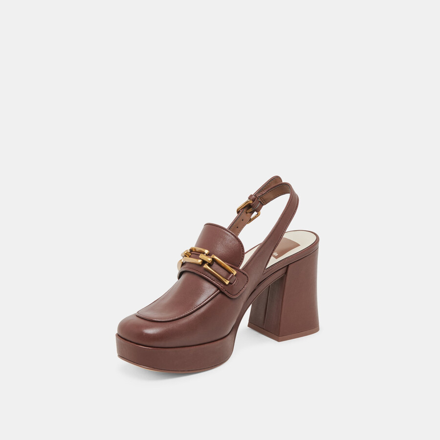 sirus heels in pelle color cioccolato