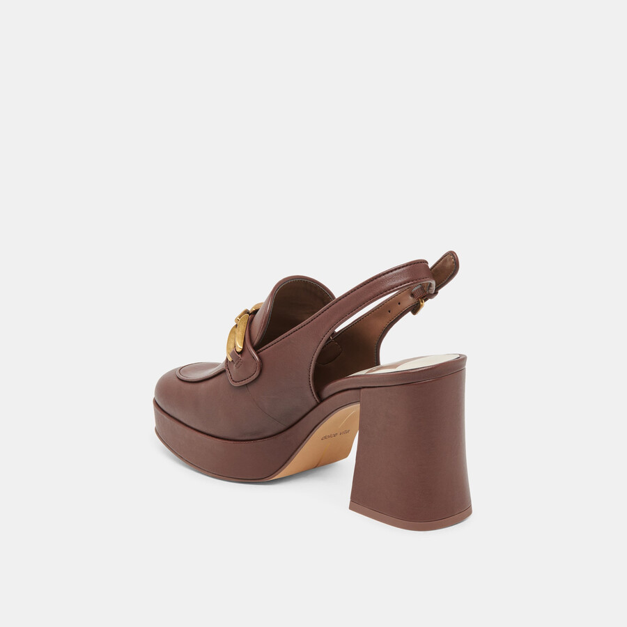 sirus heels in pelle color cioccolato