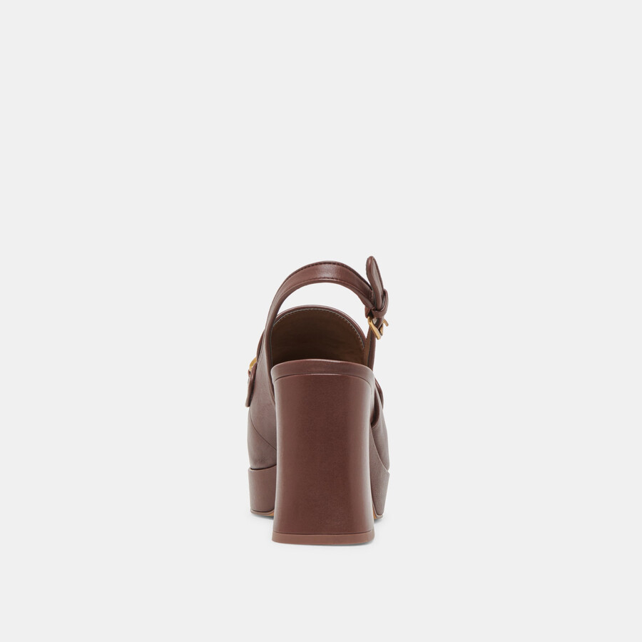 sirus heels in pelle color cioccolato