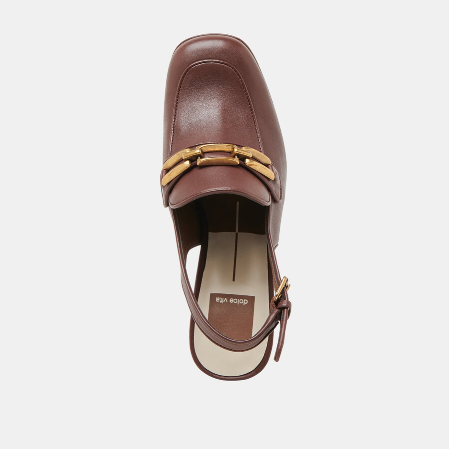 sirus heels in pelle color cioccolato