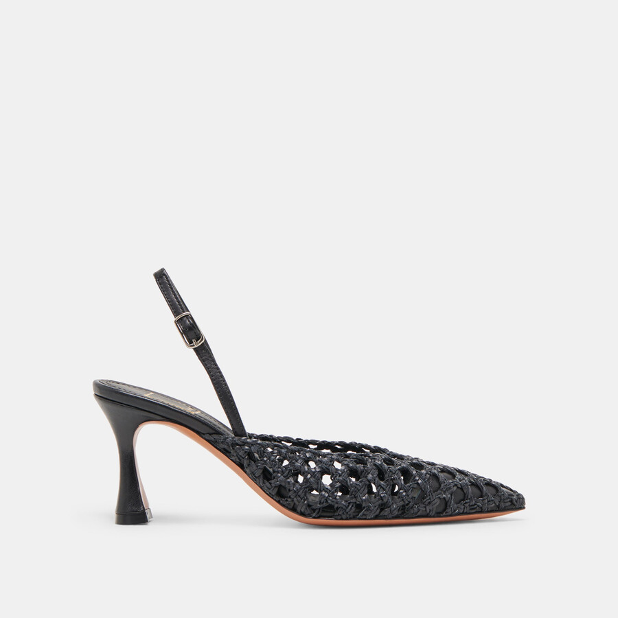 gloria heels nero intrecciato