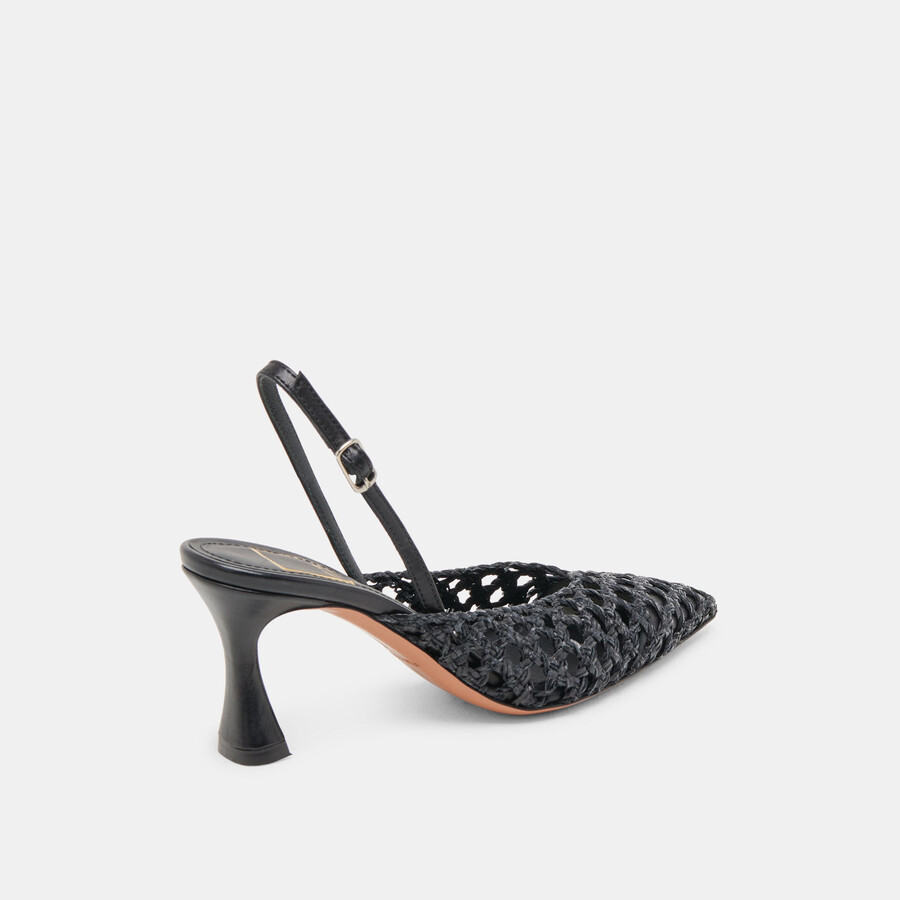 gloria heels nero intrecciato