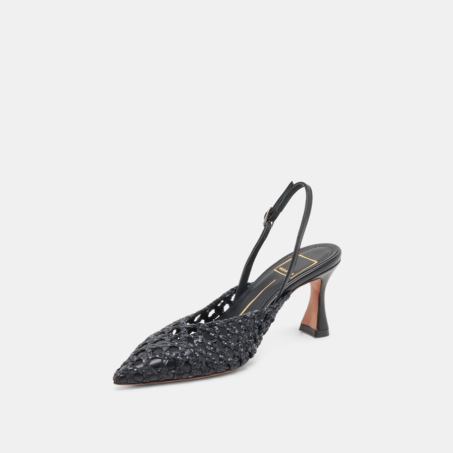 gloria heels nero intrecciato