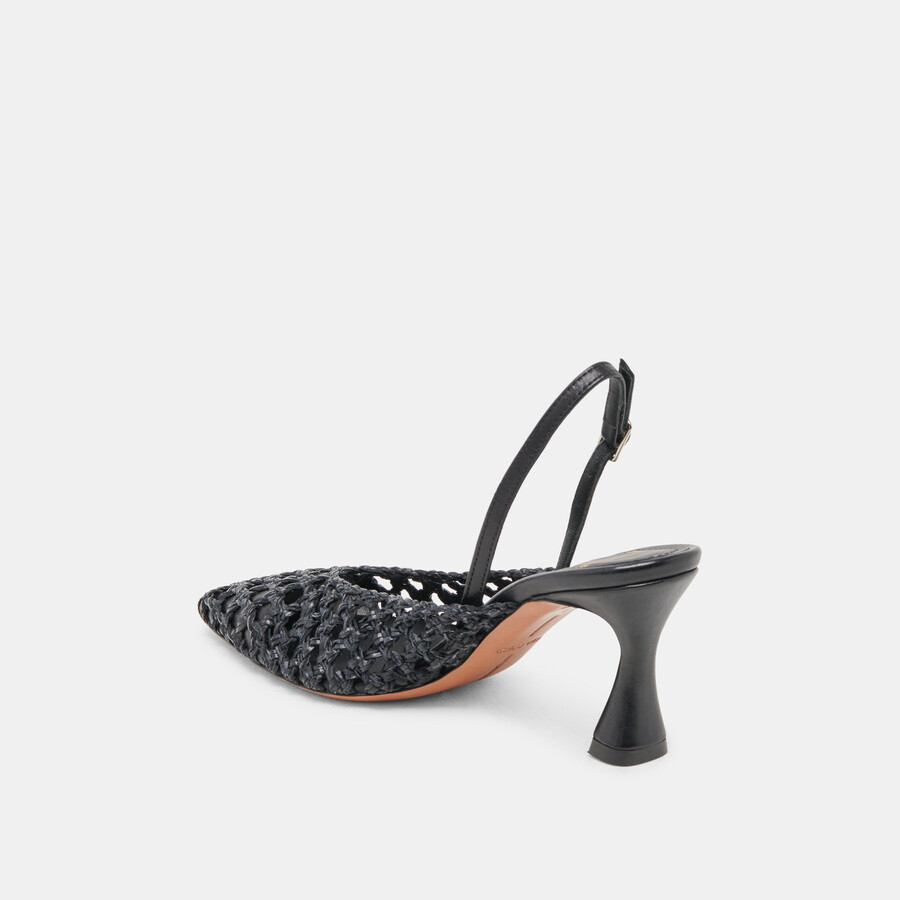 gloria heels nero intrecciato
