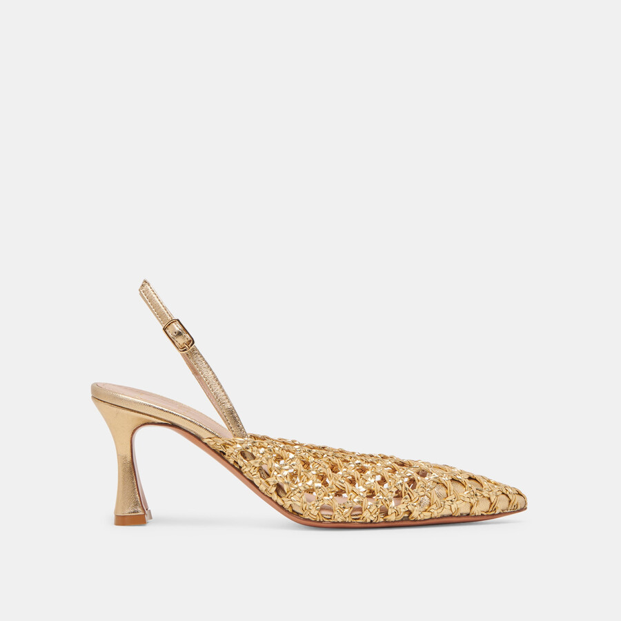 tacchi gloria gold woven