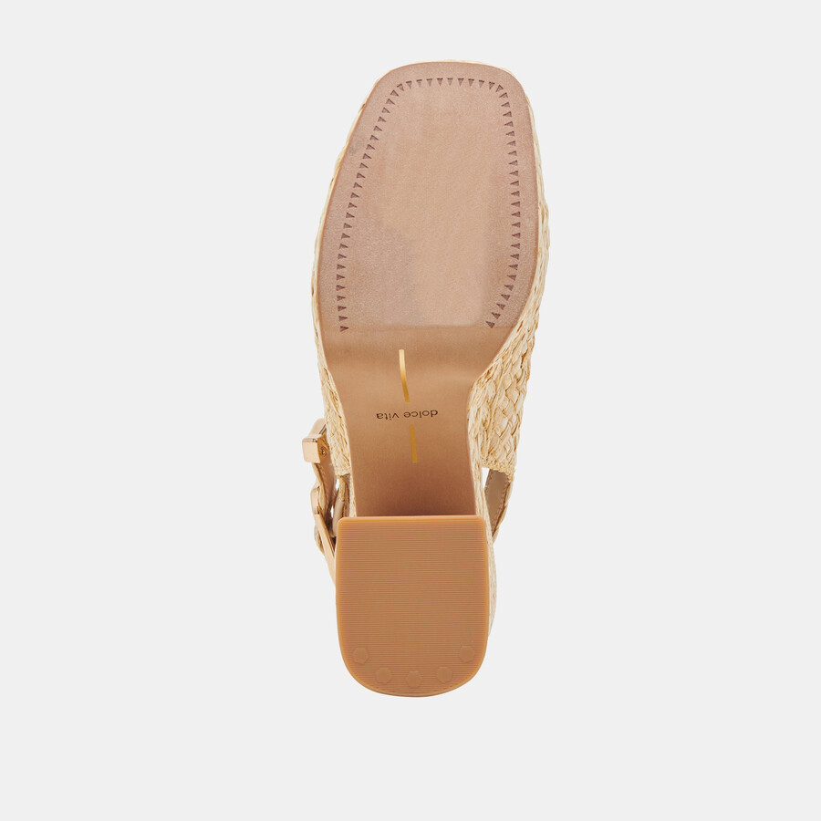 flores heels rafia naturale